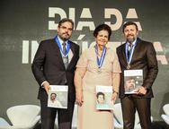 Edson Queiroz Neto, Elisa Gradvhol e Elcio Batista  